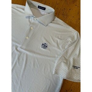 Turtleson Polo Shirt Mens Medium Golf Performance Stretch All Over Print Lemons